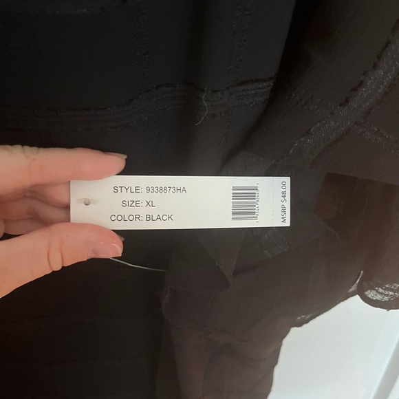 Sheer Black Blouse - Picture 3 of 5